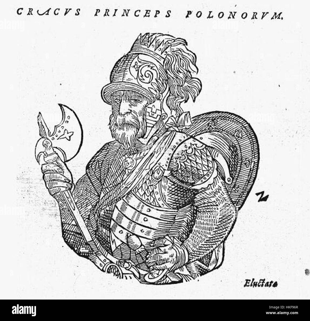 L'opera d'arte del 1581 "Krak" è una rappresentazione storica che riflette un momento significativo nella storia polacca. Il pezzo offre uno sguardo sulla cultura e l'ambiente della Polonia del XVI secolo, utilizzando tecniche dettagliate per catturare gli elementi sociali e architettonici del tempo. Foto Stock