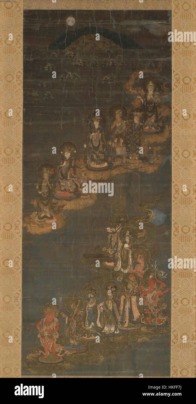 Questo dipinto intitolato "i pianeti e la costellazione settentrionale" mostra i corpi celesti e la loro disposizione cosmica. L'opera d'arte esplora il tema dell'astronomia, con vibranti raffigurazioni di pianeti e costellazioni stellari nel cielo settentrionale, sottolineando la bellezza dell'universo. Foto Stock