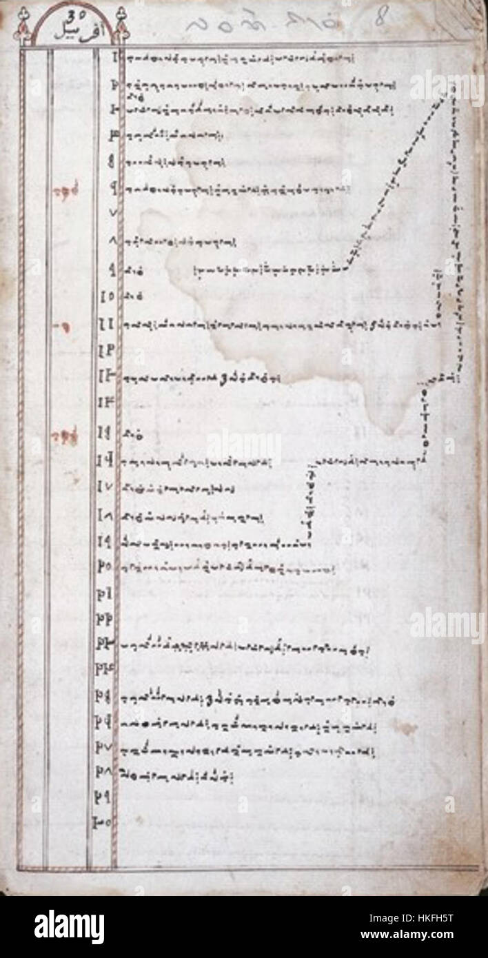 Questo giornale, originario di Sulawesi meridionale, fornisce informazioni sul background culturale e storico della regione. Gli scritti sono un'importante testimonianza delle tradizioni locali, della vita quotidiana e degli sviluppi regionali durante il periodo in cui è stato creato. Foto Stock