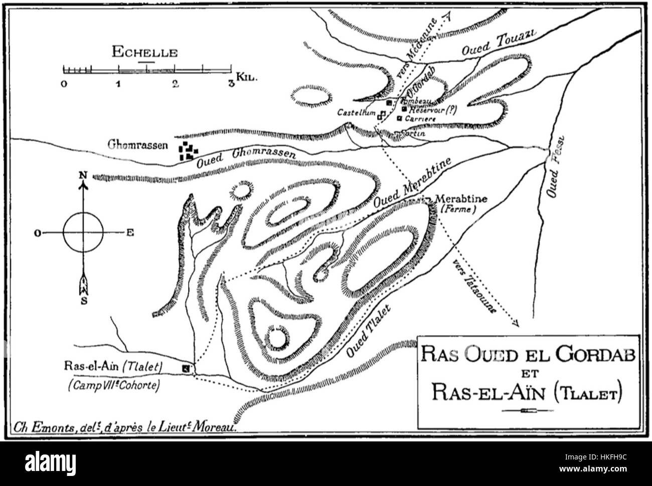 Ras el Oued Gordab et Ras el Ain Tlalet, 1904 Foto Stock