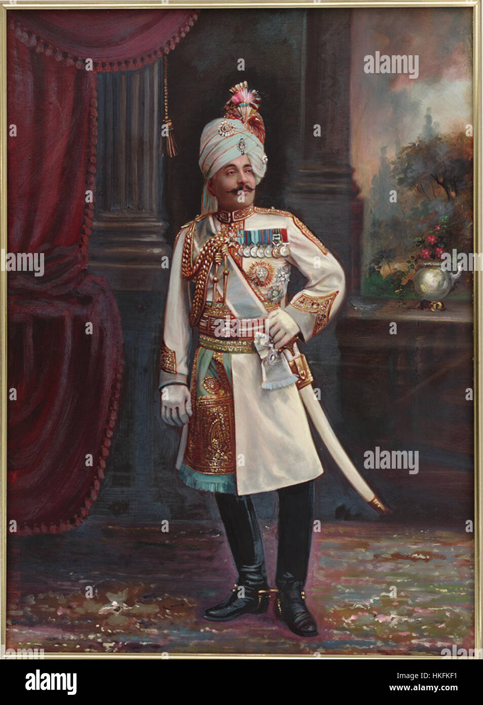 Sir Pratap Singh di Idar 1900 1920 Foto Stock