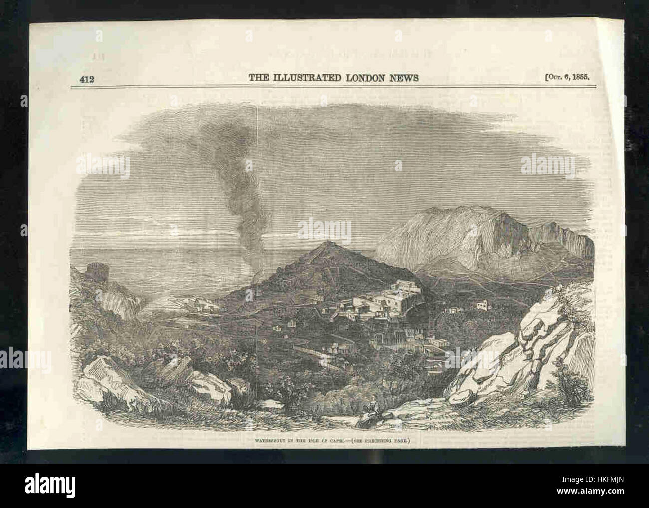 Isola di Capri. Dal Illustrated London News , 6 ott. 1855 Foto Stock