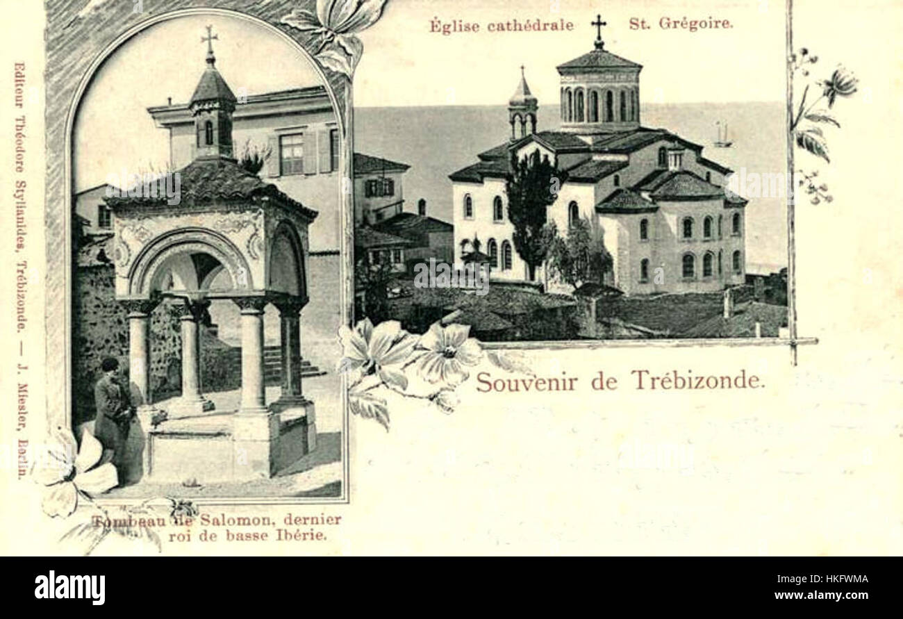 Questa opera raffigura San Gregorio e la tomba di Salomone. San Gregorio, santo cristiano, è spesso raffigurato nell'arte religiosa, e la tomba di Salomone è un simbolo del patrimonio biblico e della storia. Foto Stock