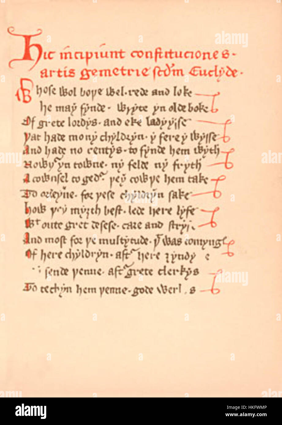 Il *Regius Manuskript* è un importante manoscritto medievale che fornisce approfondimenti sulle prime pratiche della Massoneria. È uno dei più antichi documenti sopravvissuti nella storia massonica, che rivelano i rituali e i simboli dell'organizzazione nel XIV secolo. Foto Stock