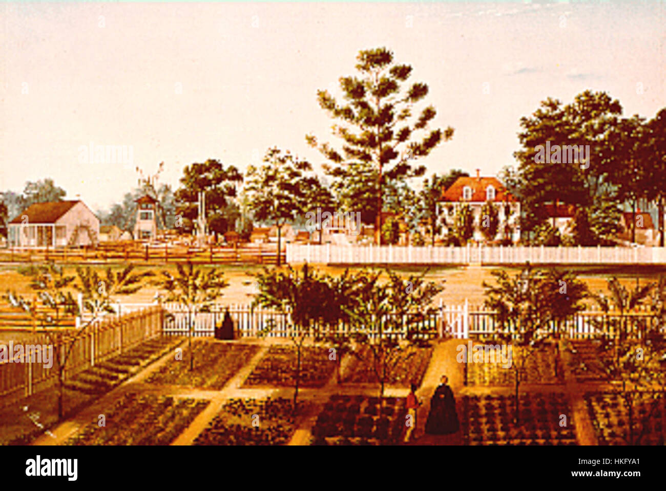 Il dipinto Bois de Fleche del 1861 illustra l'area boscosa di Bois de Fleche, catturando il tranquillo paesaggio con particolare attenzione alla bellezza naturale. La tecnica dell’artista evidenzia il legame tra natura e tranquillità. Foto Stock