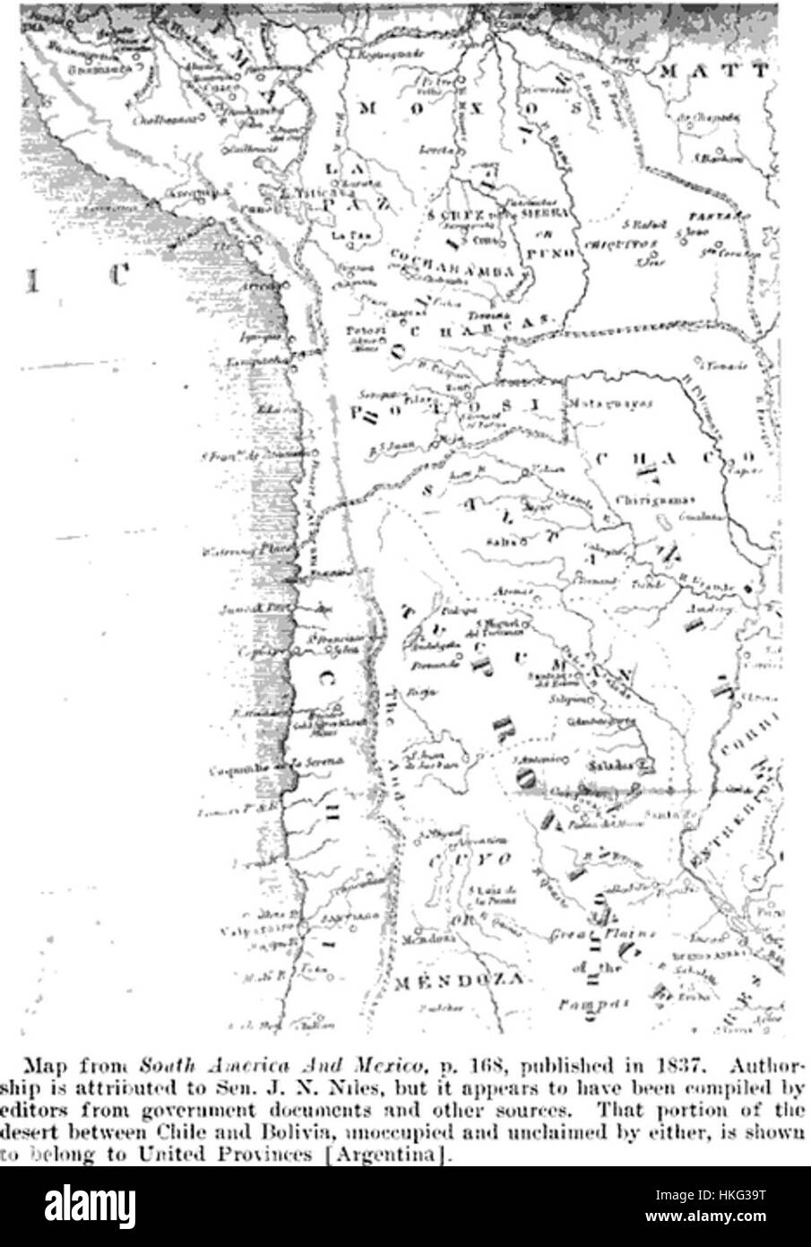 La mappa di J. N. Niles del 1837 raffigura i dettagli geografici del paesaggio americano nel XIX secolo. È un esempio di cartografia antica, che mette in evidenza città, città e infrastrutture del periodo in modo dettagliato e storicamente significativo. Foto Stock