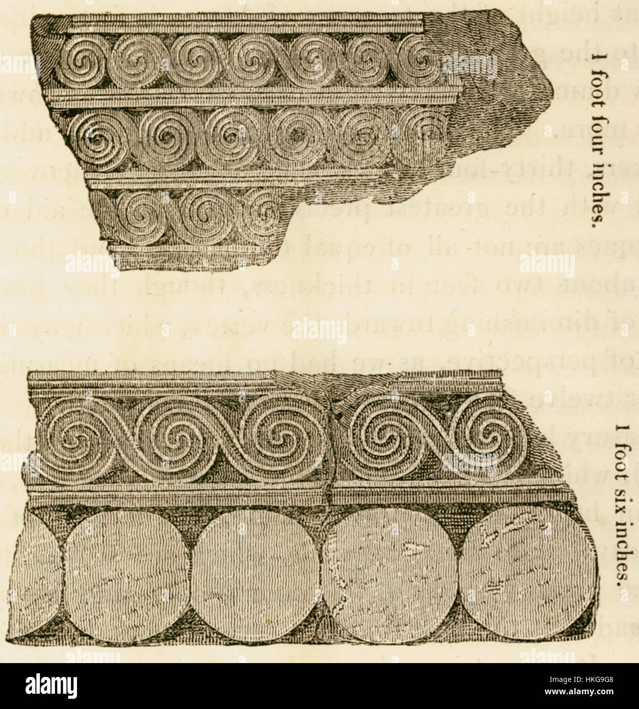 Un'illustrazione intitolata "Tesoro di Atreus Dodwell Edward 1819", raffigurante il sito architettonico noto come Tesoro di Atreus, come documentato da Edward Dodwell nel 1819. Foto Stock
