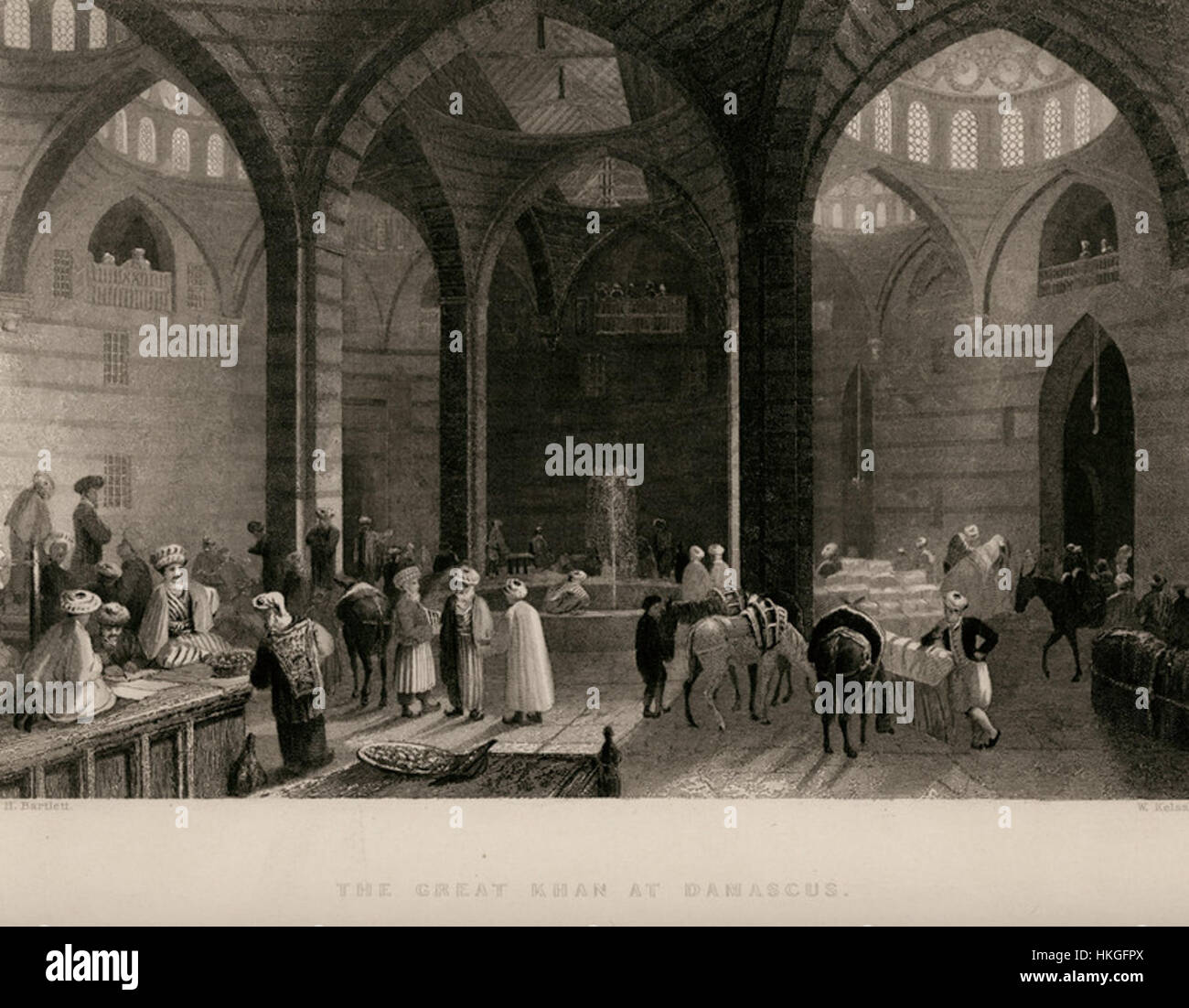 Il Gran Khan a Damasco Carne Giovanni 1836 Foto Stock