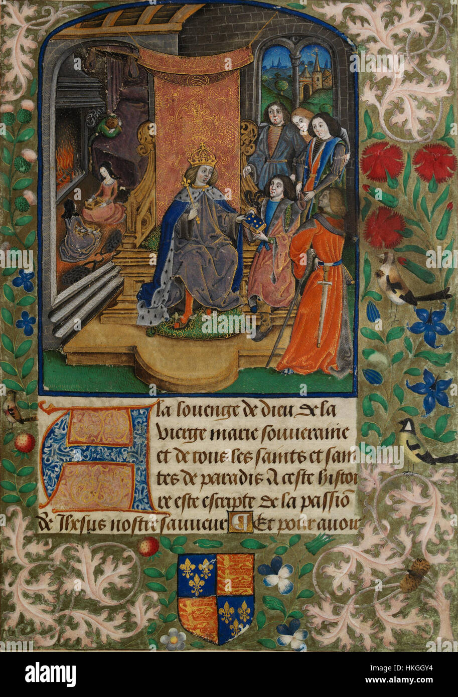 Questa opera ritrae Enrico VII in lutto, probabilmente rappresentando il suo stato emotivo dopo la perdita di una persona cara o durante un periodo di dolore. L'immagine si concentra sulla sua espressione solenne e sull'abbigliamento, raffigurando la profondità emotiva del suo regno e della sua vita personale. Foto Stock