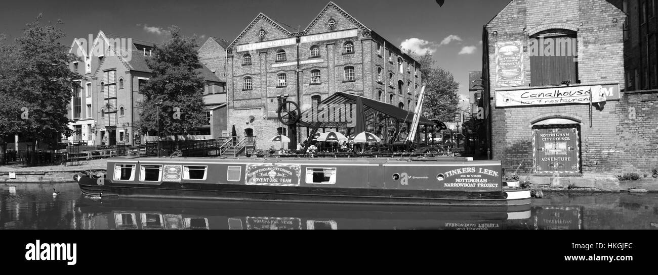 Narrowboats sul fiume Trent, Nottingham, Nottinghamshire, England, Regno Unito Foto Stock