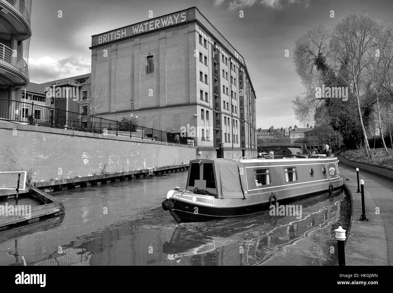 Narrowboats sul fiume Trent, Nottingham, Nottinghamshire, England, Regno Unito Foto Stock