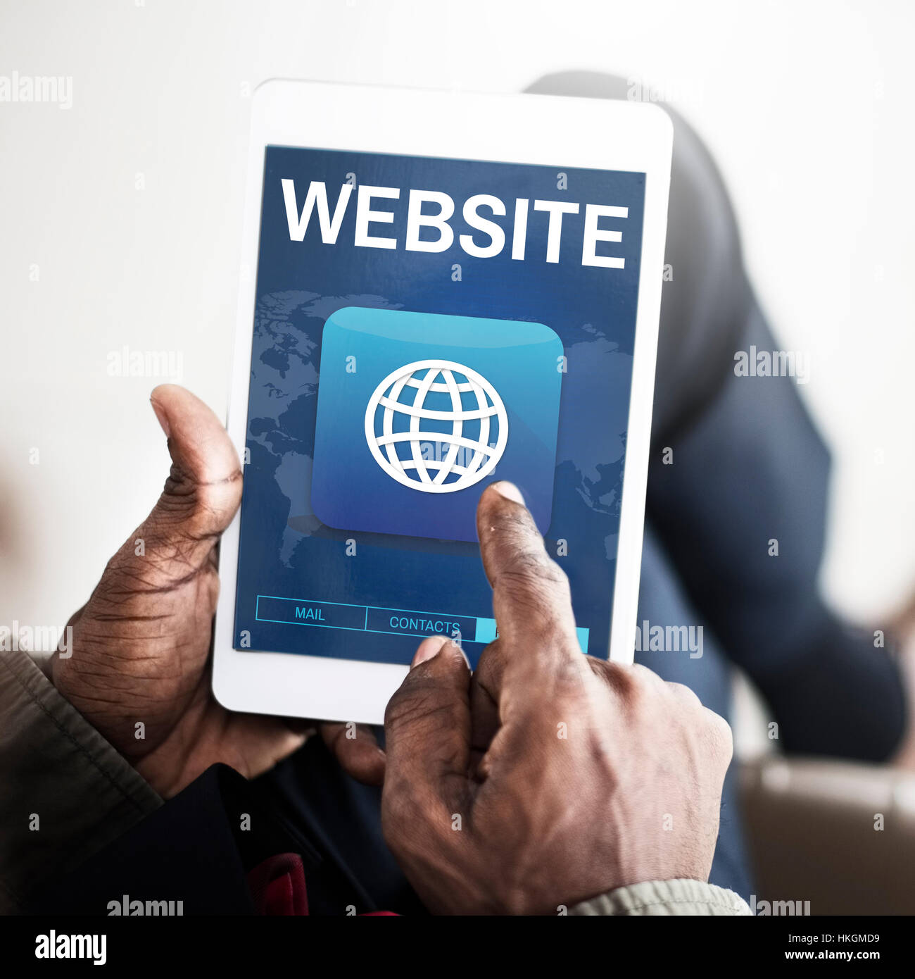 Sito web globale di comunicazione di collegamento Internet www concetto grafico Foto Stock