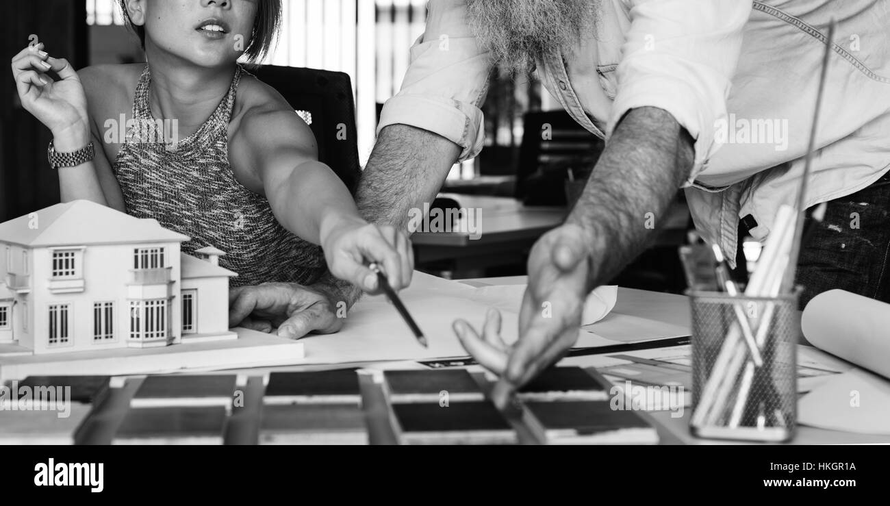 Design Studio Architetto occupazione creativa House Concetto di modello Foto Stock
