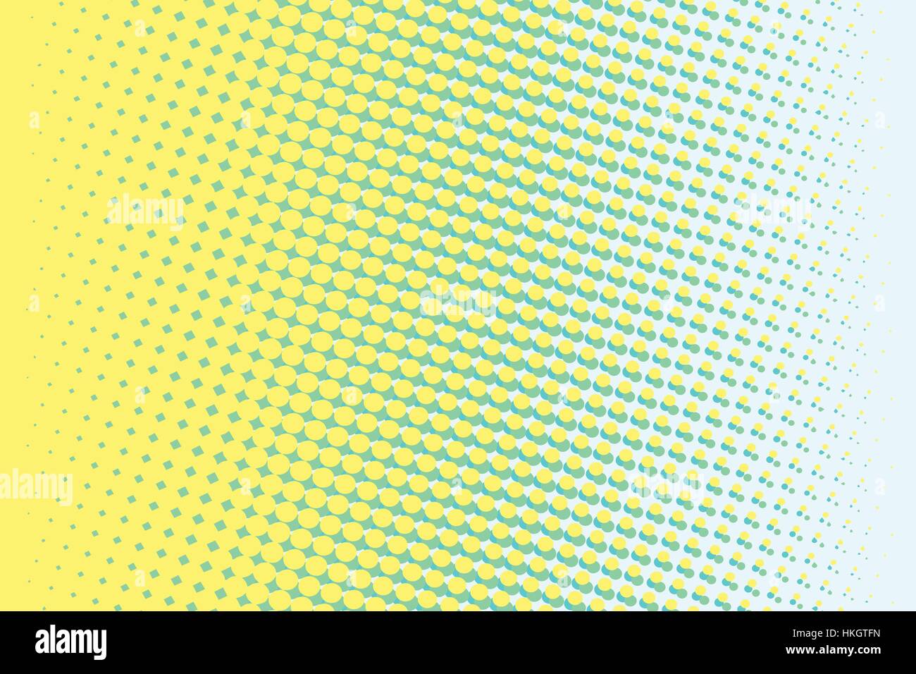 Abstract giallo gradiente verde pop art sfondo rétro Illustrazione Vettoriale