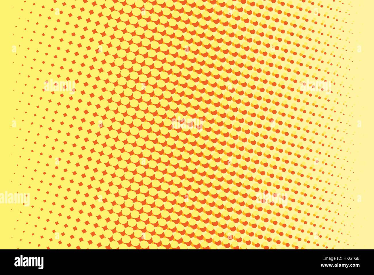 Abstract giallo gradiente rosso pop art sfondo rétro Illustrazione Vettoriale