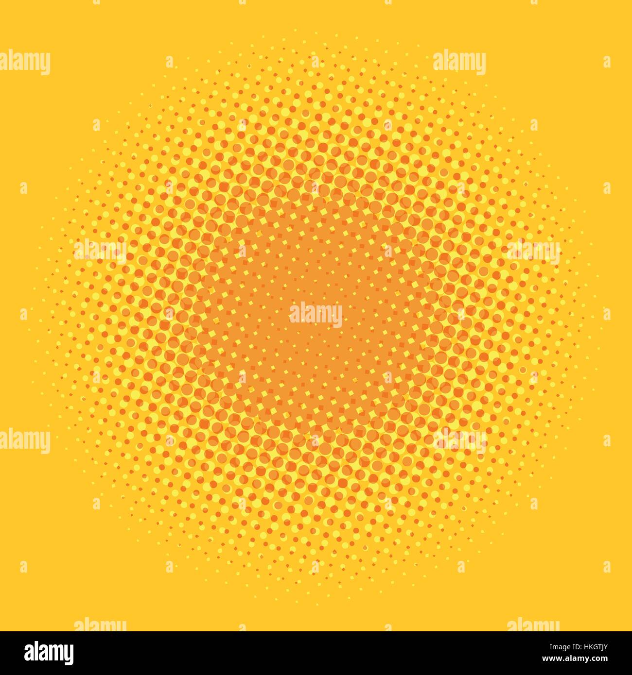 Orange pop art sfondo comico Illustrazione Vettoriale
