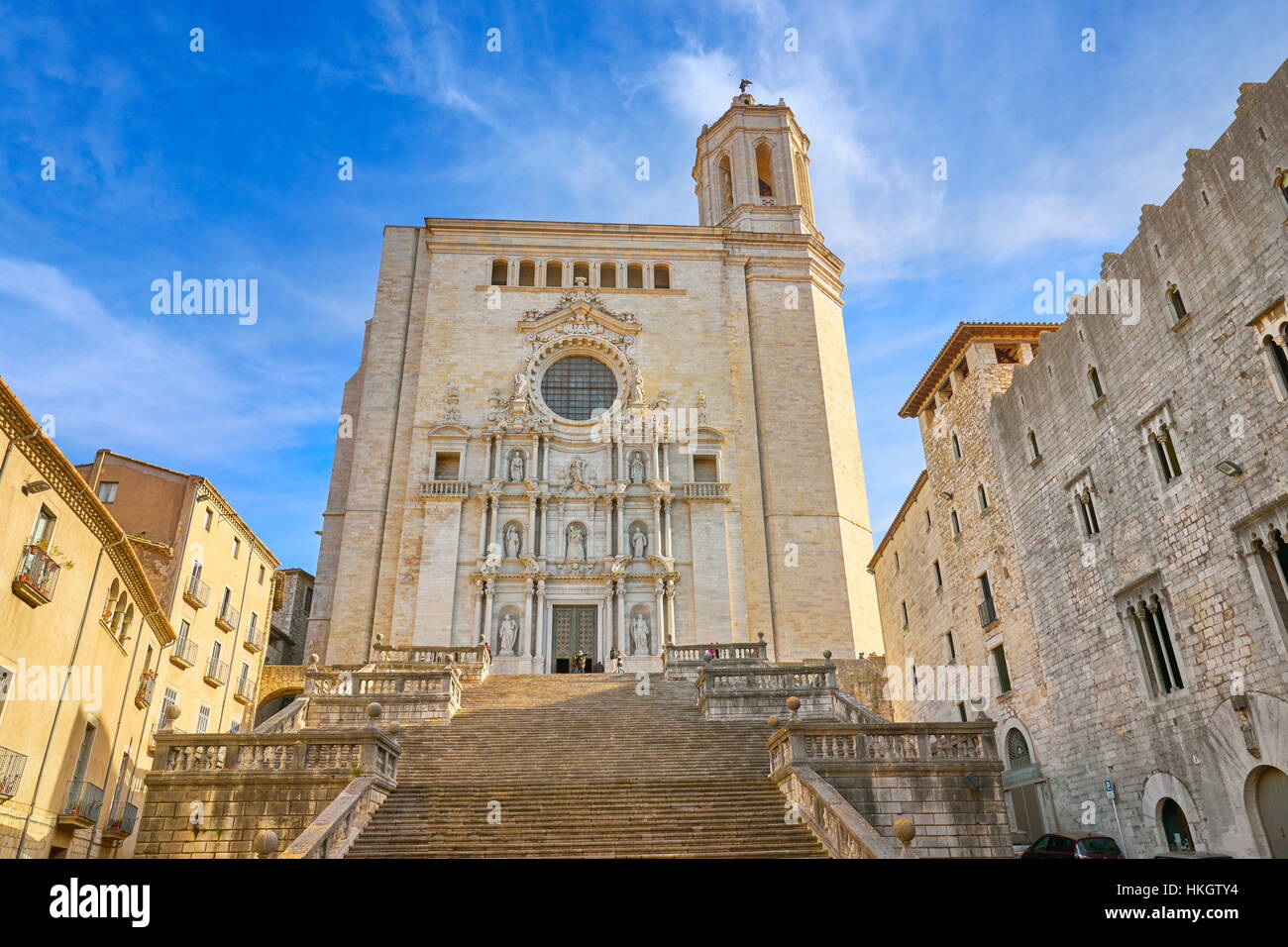 Cattedrale di Girona, in Catalogna, Spagna Foto Stock