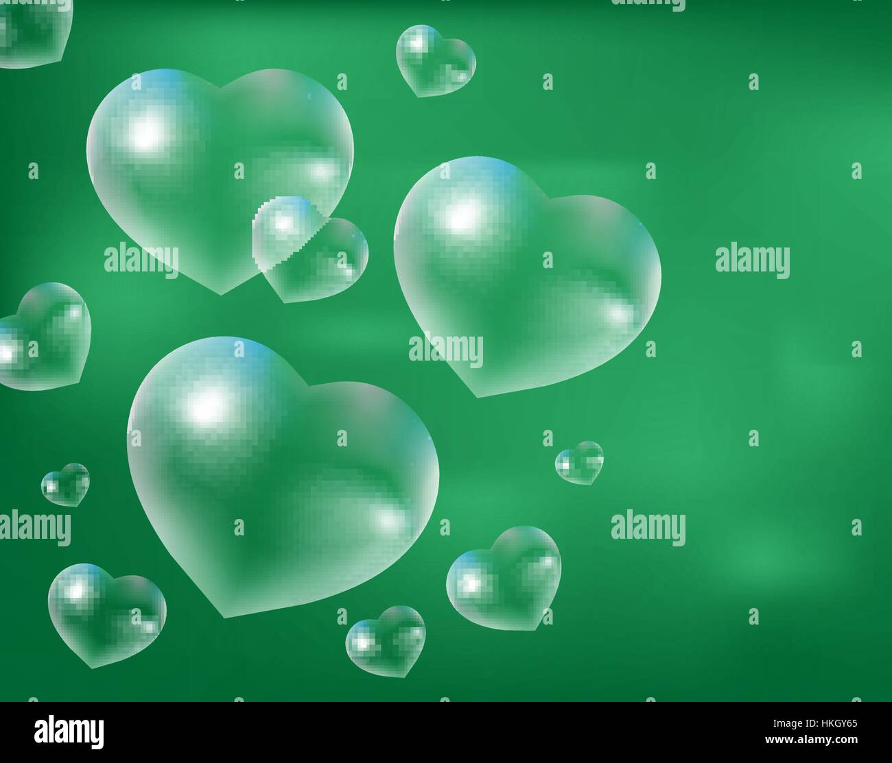 Realistiche le bolle di sapone a forma di cuore. Gocce di acqua in una forma.  Il giorno di San Valentino, amore, romanticismo concetto. Illustrazione  Vettoriale Immagine e Vettoriale - Alamy