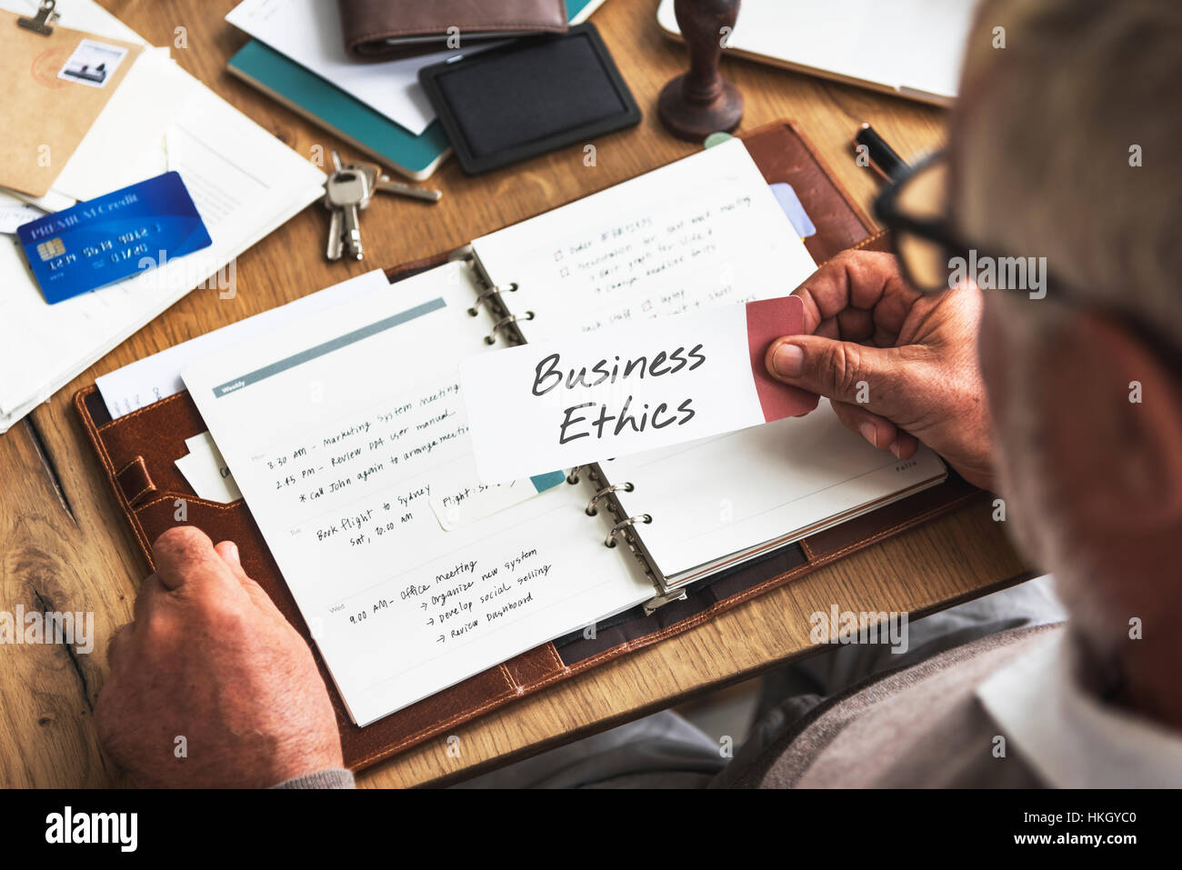 Business Ethics integrità morale Trustworthy concetto di commercio equo e solidale Foto Stock