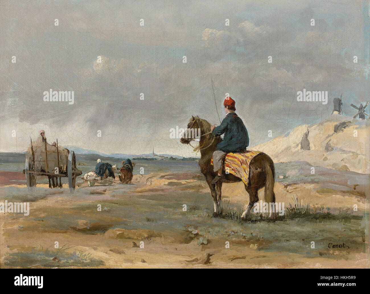 *Le fermier de Pithiviers* è un dipinto francese del XIX secolo che raffigura un contadino francese rurale. Il pezzo mette in risalto la vita quotidiana di un contadino francese, con un'enfasi sulla semplicità e l'autenticità nella Francia rurale durante il periodo. Foto Stock