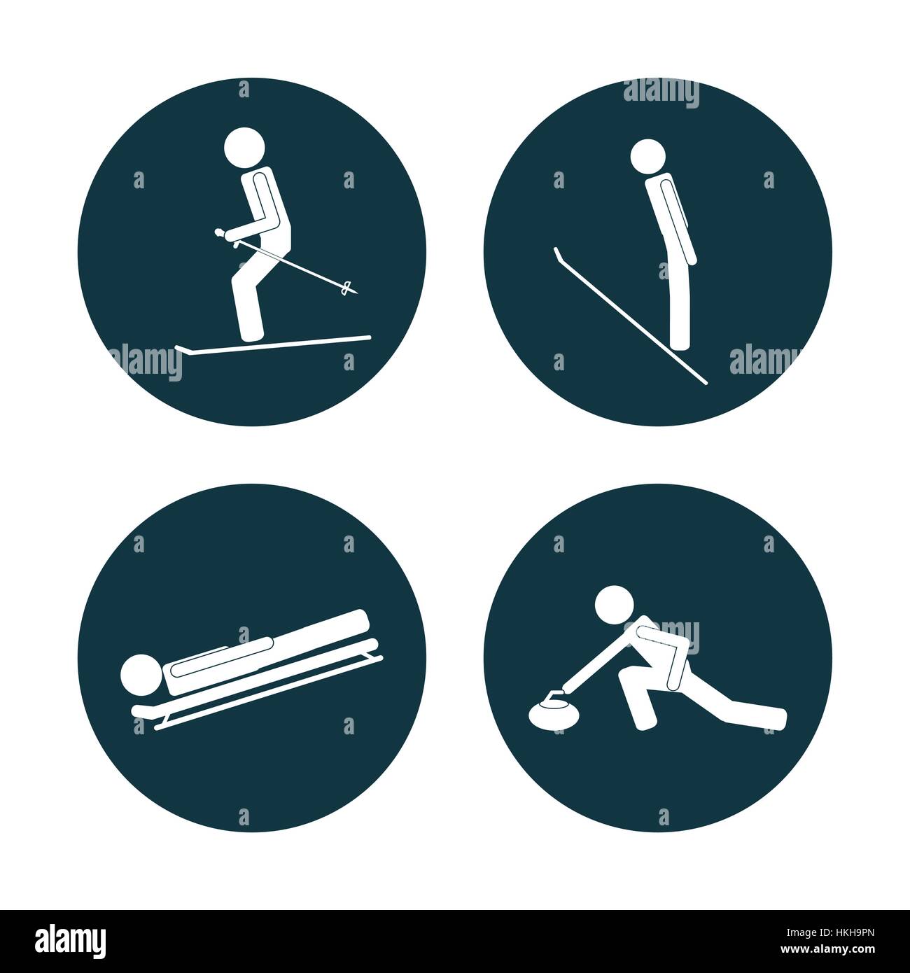 Impostare sport invernali categorie Illustrazione Vettoriale