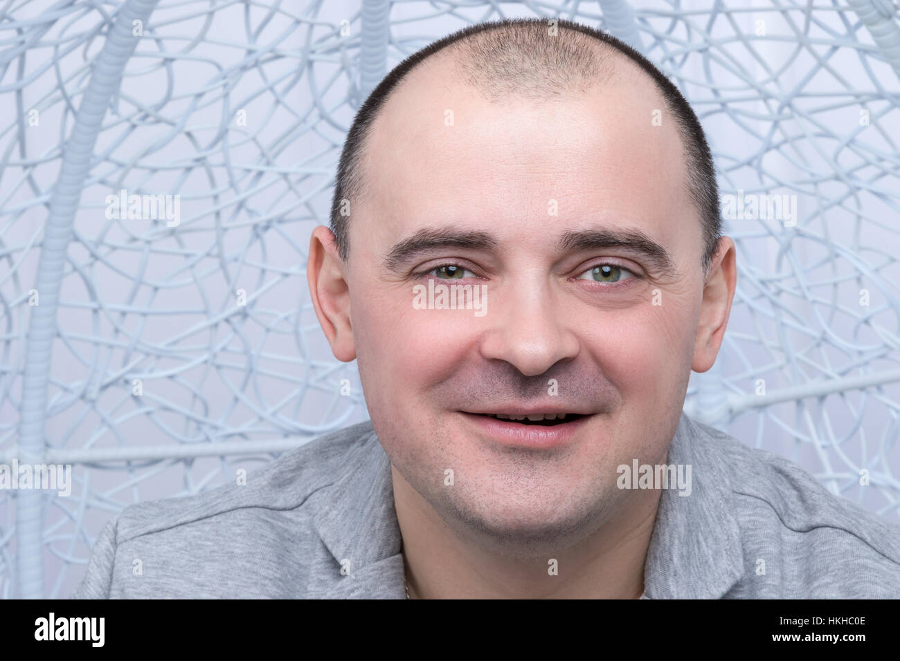 Closeup ritratto di un uomo felice Foto Stock