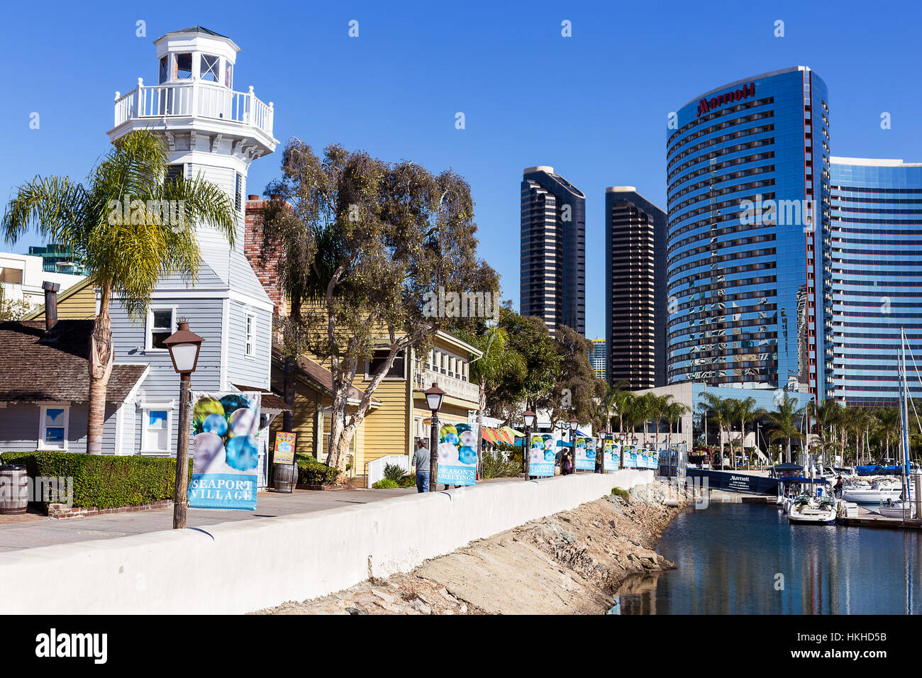 Il Seaport Village a San Diego, California Foto Stock