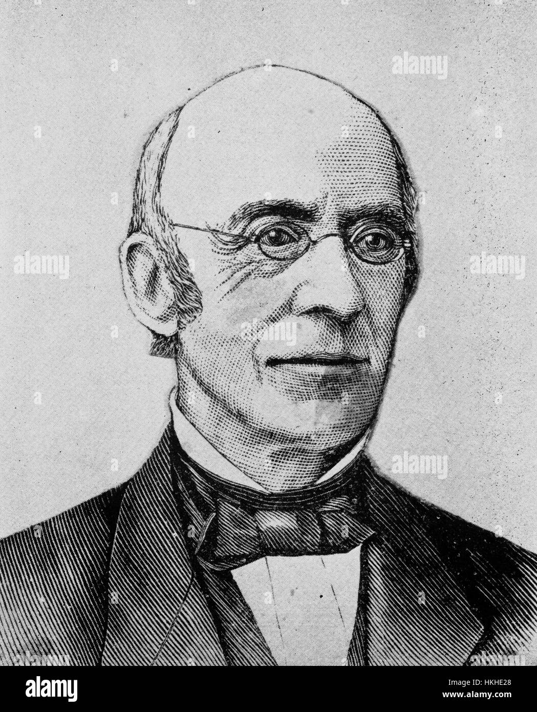 Incisi ritratto di William Lloyd Garrison, un prominente abolizionista americano, giornalista, suffragist e riformista sociale, meglio conosciuto come il redattore del giornale abolizionista il liberatore, che egli ha fondato nel 1831 e pubblicato in Massachusetts fino a che la schiavitù è stata abolita da emendamento costituzionale dopo la Guerra Civile Americana, fu uno dei fondatori della American Anti-Slavery Society, 1902. Dalla Biblioteca Pubblica di New York. Foto Stock