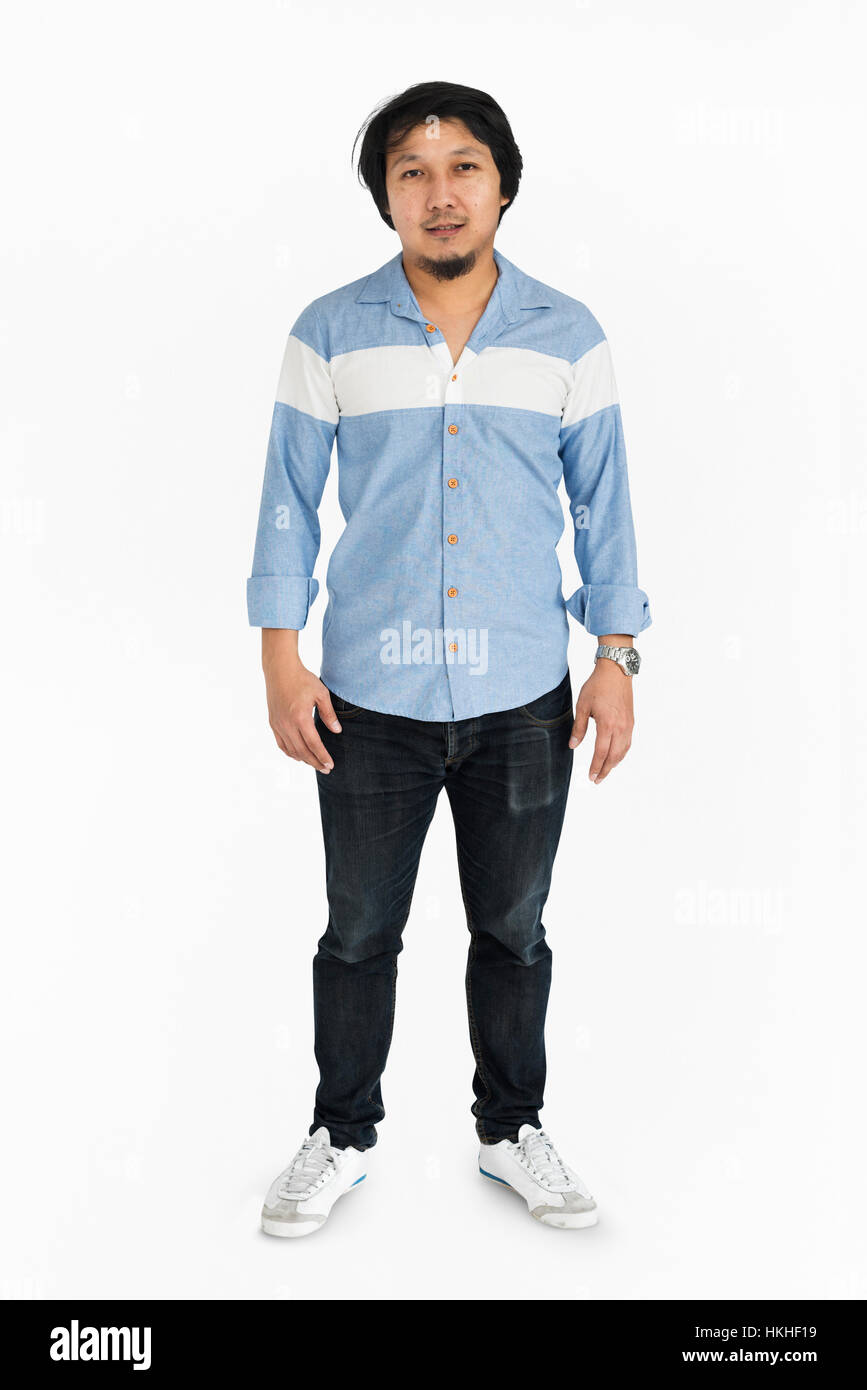 Persone uomo corpo pieno Studio concetto Shoot Foto Stock