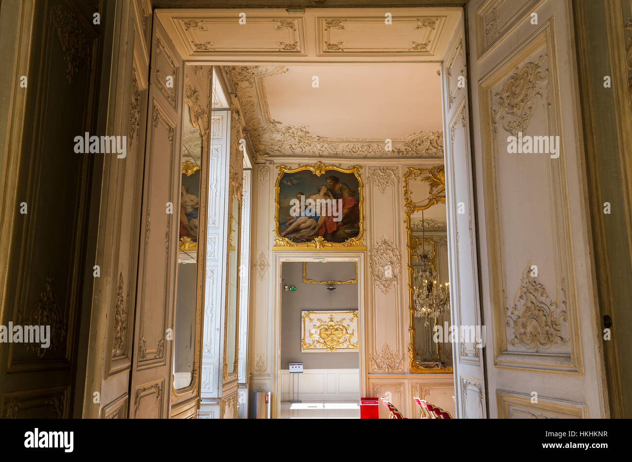 Parigi, Francia, settembre 07, 2016 : gli interni e i dettagli di Hotel de Soubise, Archives Nationales, settembre 07, 2016 a Parigi, Francia Foto Stock