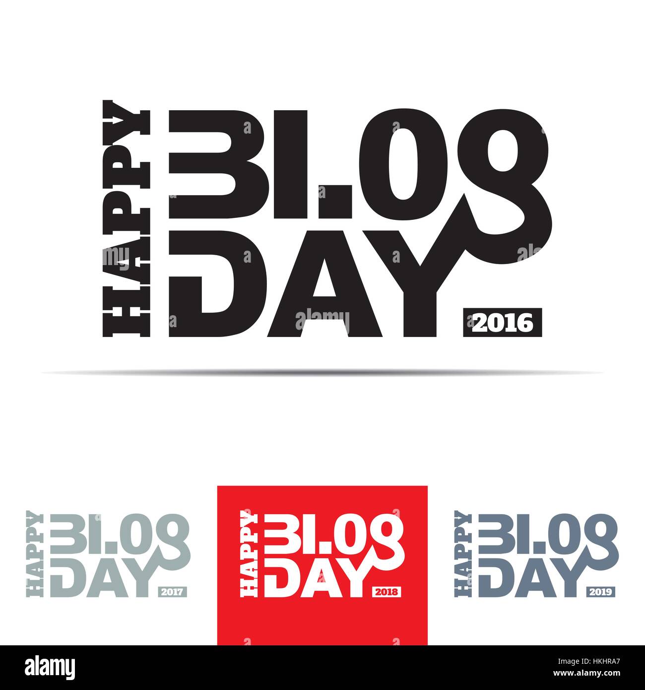 Happy Blog Day segno Illustrazione Vettoriale