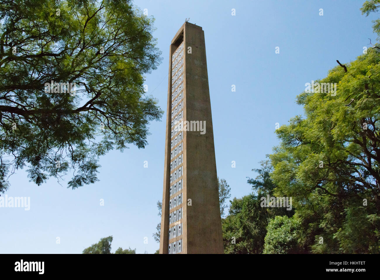 Torre della chiesa di Nostra Signora di Sion, Aksum, Etiopia Foto Stock