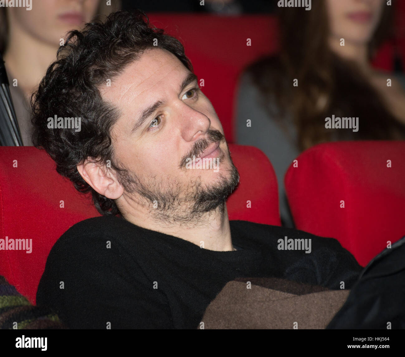 Roma, Italia. 27 gennaio, 2017. Gabriele Mainetti durante la conferenza stampa di presentazione del "Almanacco del Cinema di Micromega ' Credito: Andrea Bracaglia/Pacific Press/Alamy Live News Foto Stock