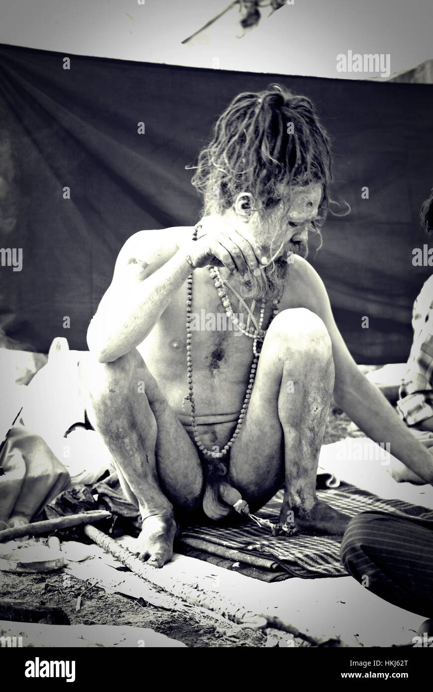 Naga Sadhu Foto Stock