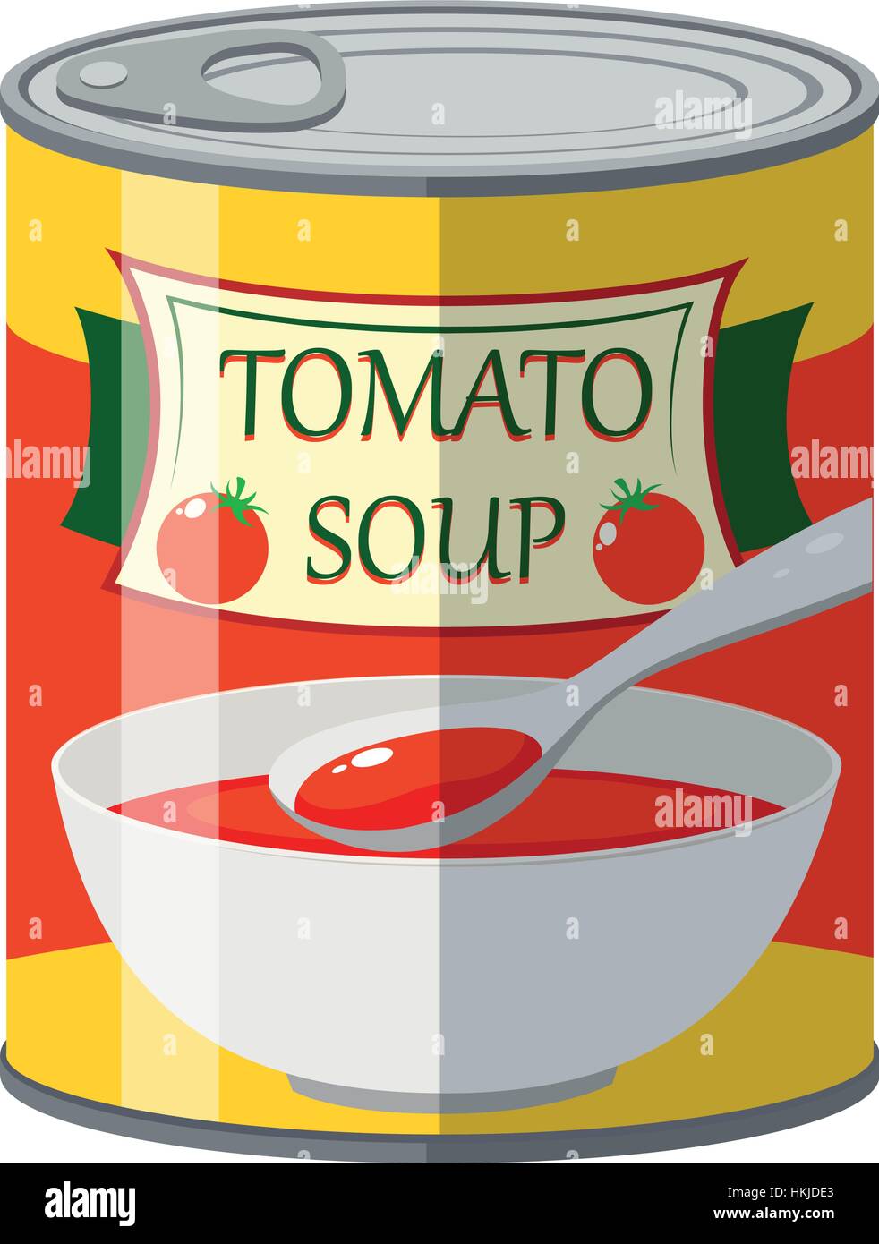 Zuppa di pomodoro in può illustrazione Illustrazione Vettoriale