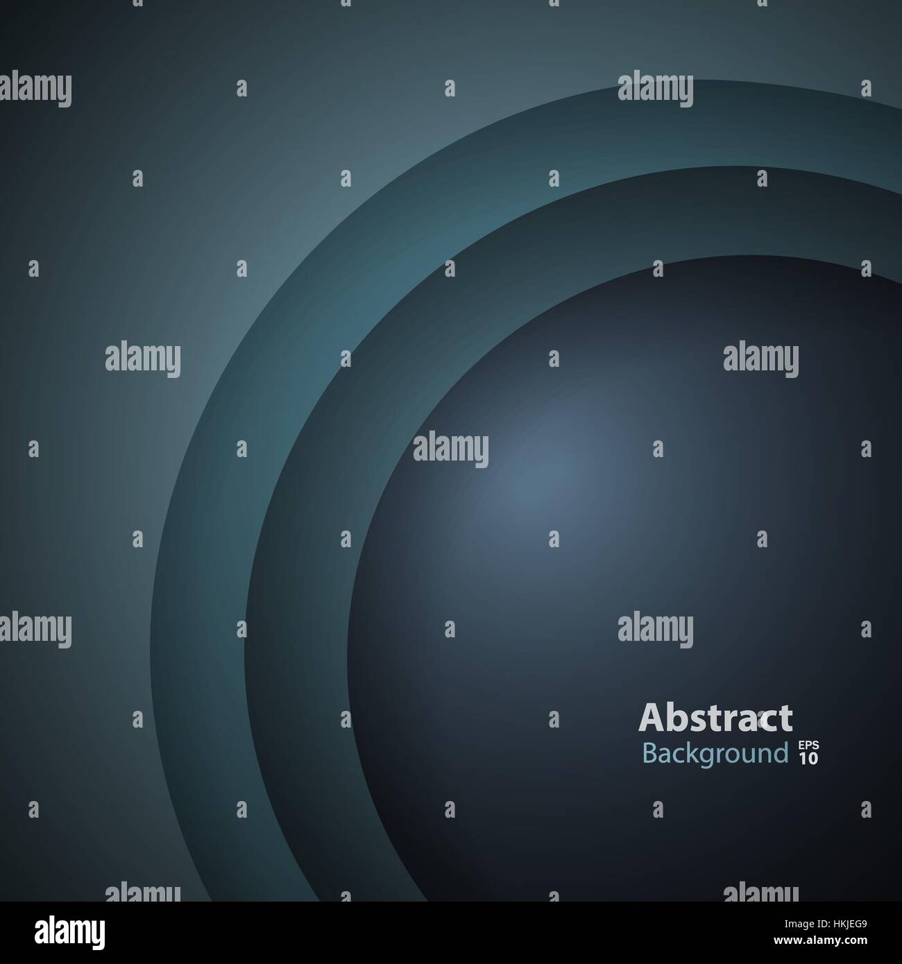 Verde scuro turchese round dello strato di carta di sfondo si sovrappongono con spazio per artwork design. Illustrazione Vettoriale. Illustrazione Vettoriale