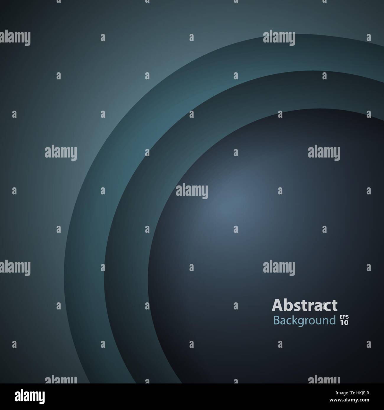 Verde scuro turchese round dello strato di carta di sfondo si sovrappongono con spazio per artwork design. Illustrazione Vettoriale. Illustrazione Vettoriale