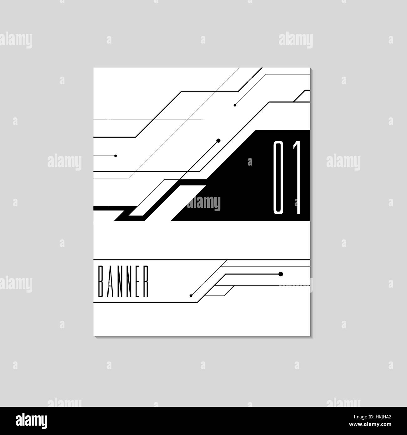 Brochure moderno disegno astratto. Banner. Illustrazione Vettoriale. Illustrazione Vettoriale