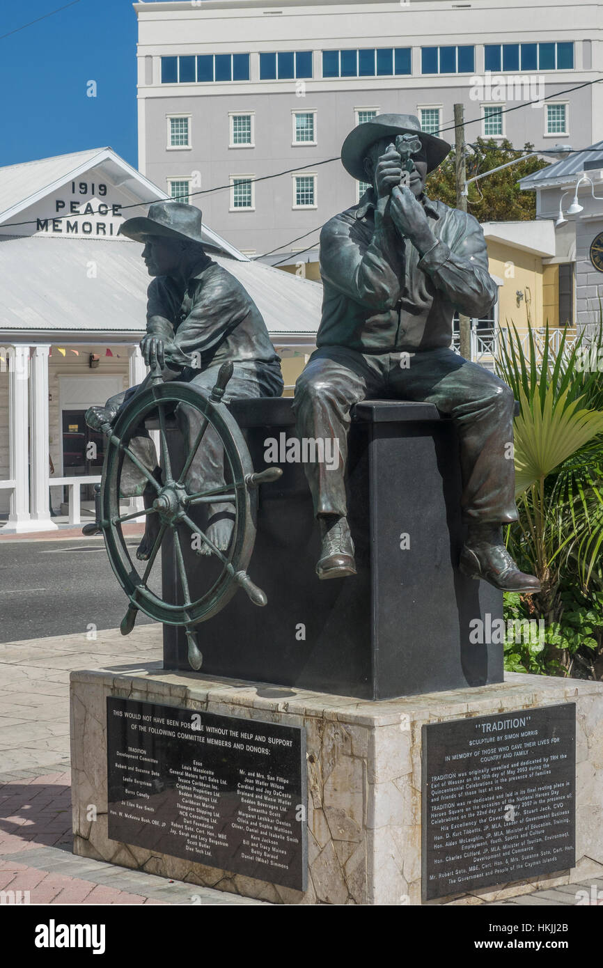 Isole Cayman, George Town, "tradizione" scultura Foto Stock