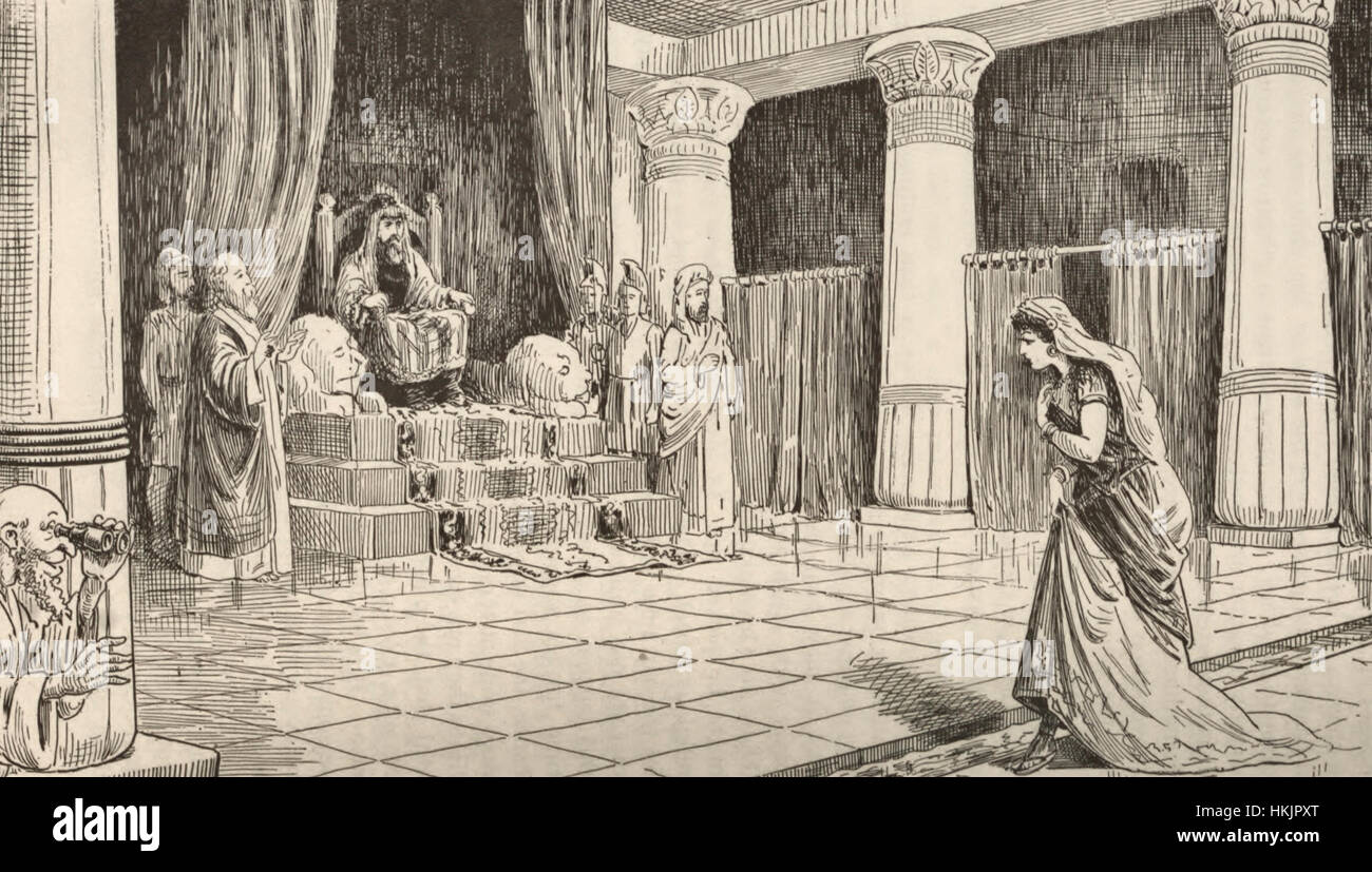 Il re Salomone e la regina di Saba, Antico Testamento Foto stock - Alamy