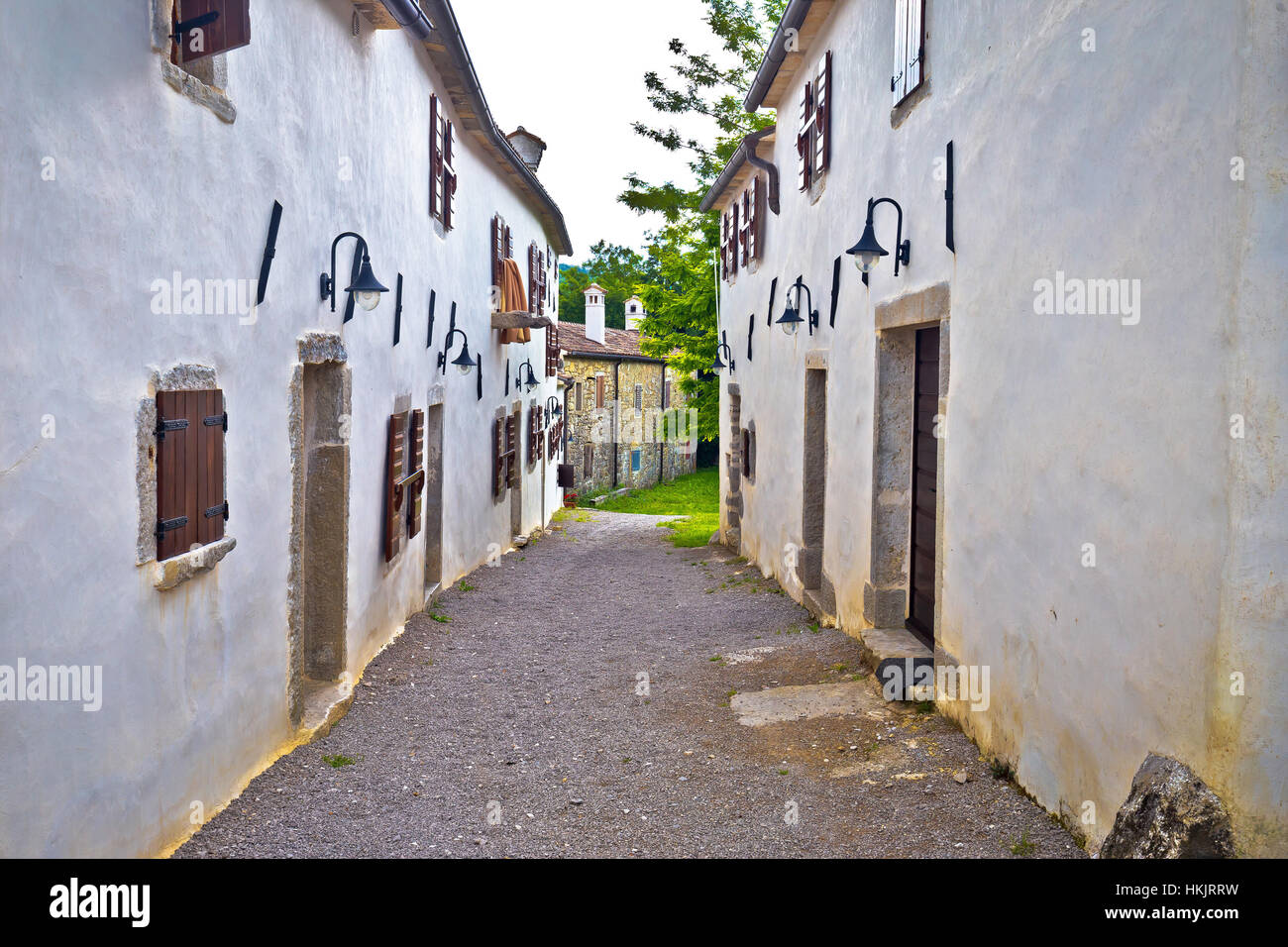 Kotli storico borgo antico di architettura, Istria regione della Croazia Foto Stock