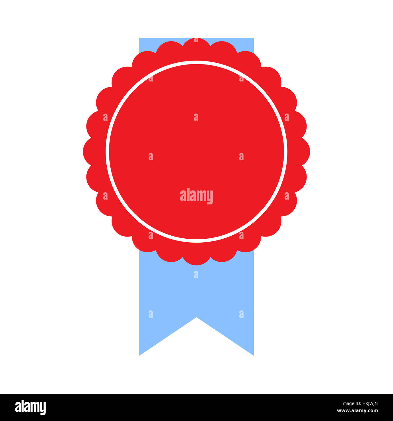 Adesivo rotondo con nastro vettore. Etichetta con nastro vintage, banner web immagine Foto Stock