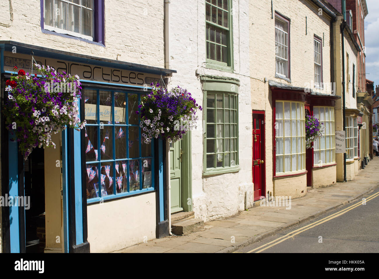 Shop fronti nel vecchio Bridlington REGNO UNITO Foto Stock