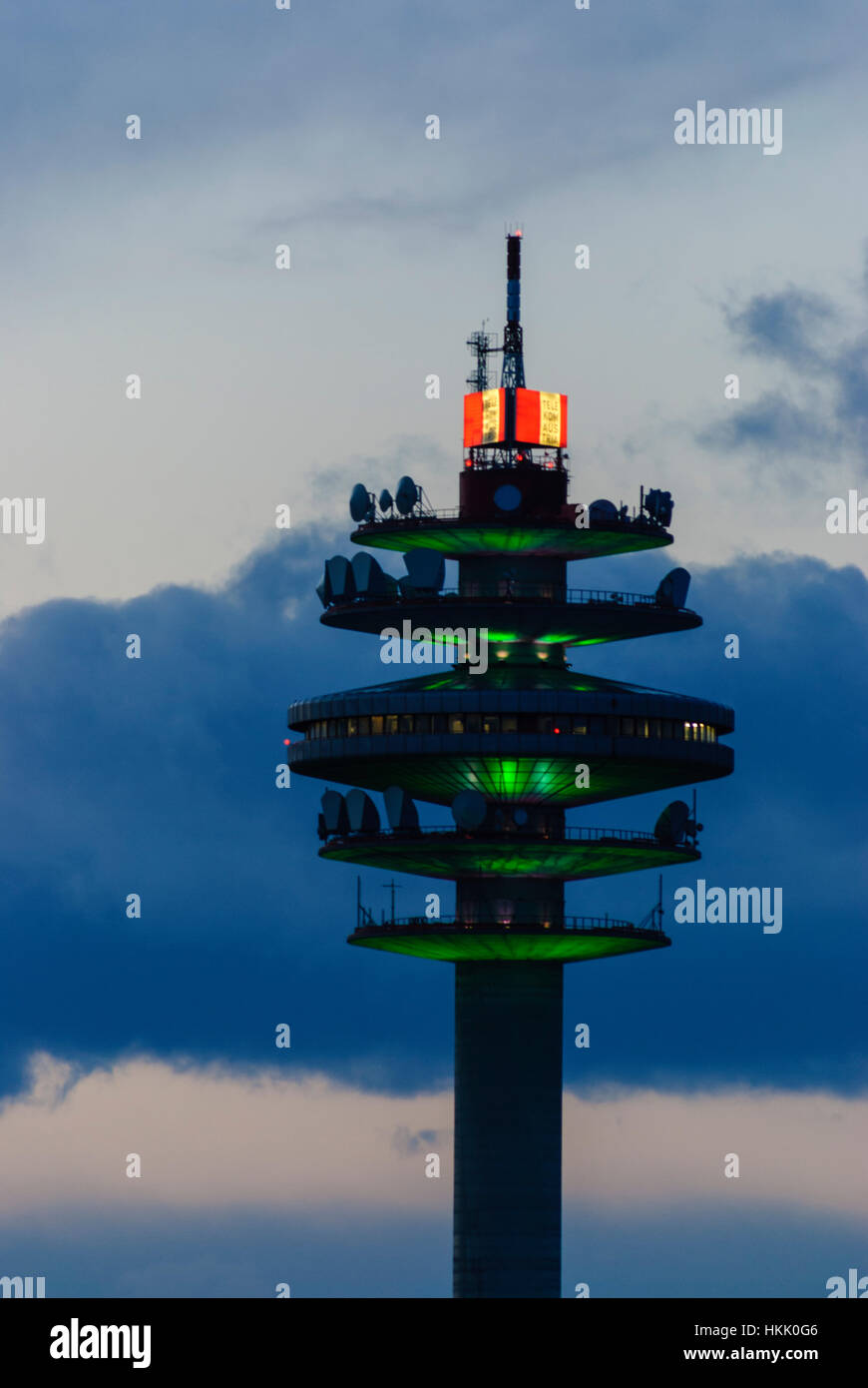 Wien, Vienna: Telekom Austria torre di telecomunicazioni in Arsenale, 03., Wien, Austria Foto Stock