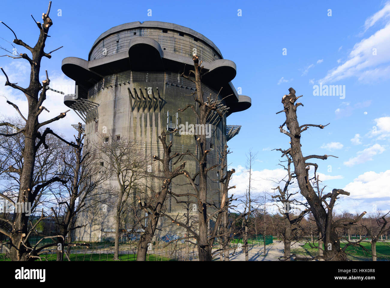 Wien, Vienna: Flakturm dalla seconda guerra mondiale in Augarten, 02., Wien, Austria Foto Stock