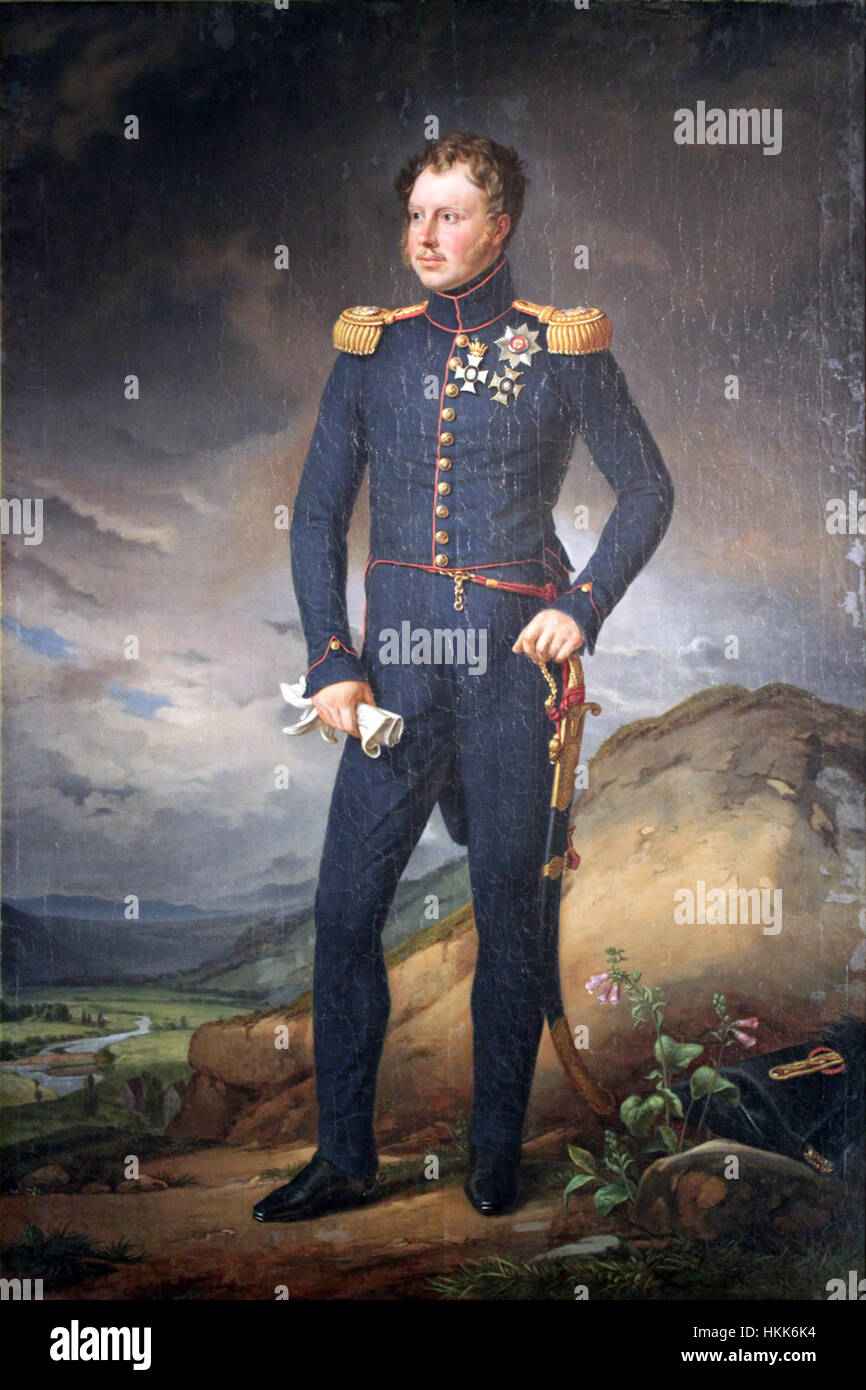 Il dipinto 'Wilhelm I. als siegreicher Feldherr' di Stieler, creato nel 1870, ritrae il re prussiano Guglielmo i come un leader militare vittorioso. Il ritratto è una significativa rappresentazione storica, che incarna il potere e l'orgoglio della Prussia del XIX secolo. Foto Stock