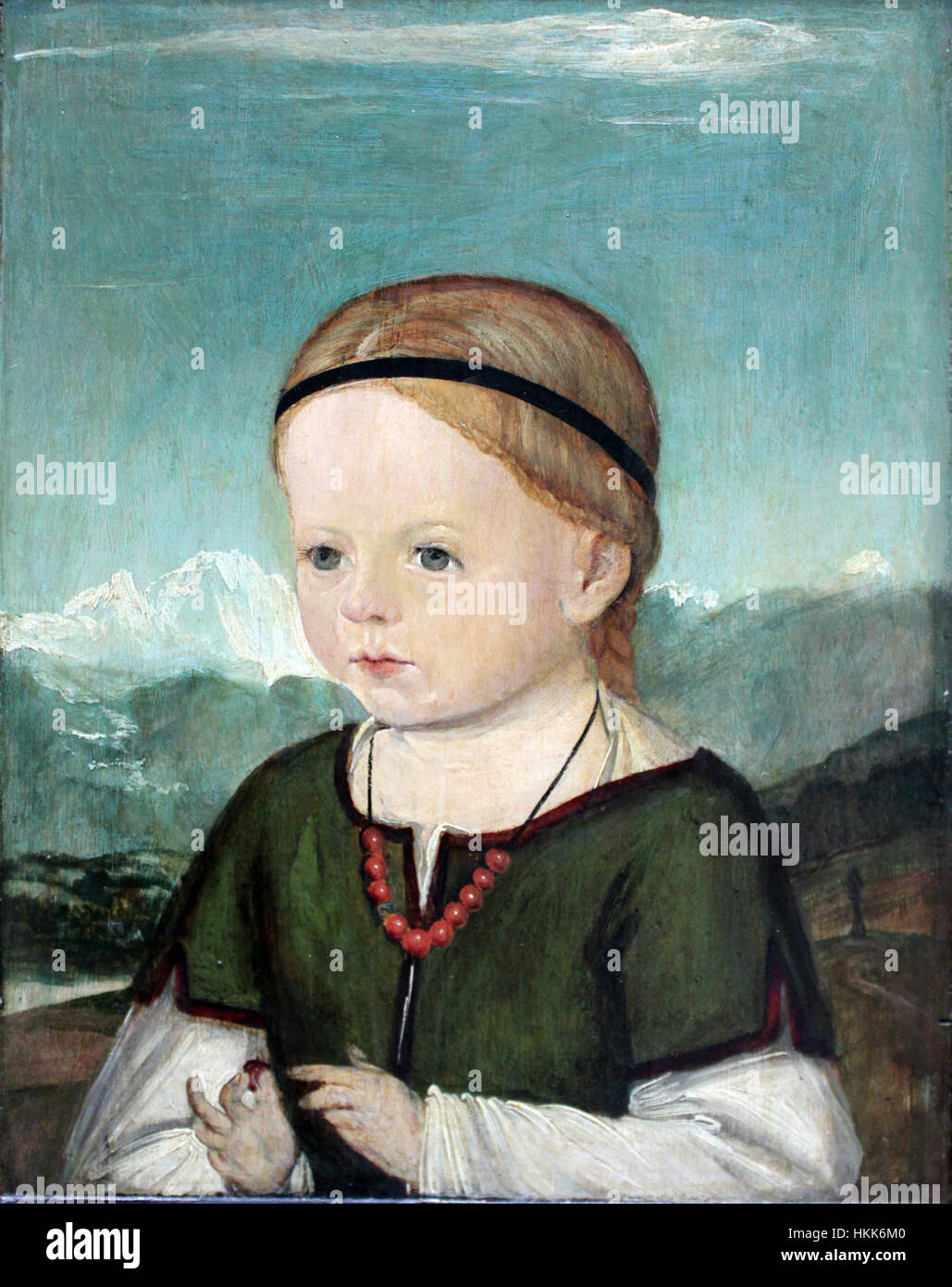 Il "Thennsches Kinderbildnis" è un ritratto del 1516 di un bambino che cattura l'essenza della ritrattistica rinascimentale. Questo lavoro mostra le tecniche pittoriche tedesche dell'inizio del XVI secolo, con particolare attenzione ai dettagli e all'espressione realistici. Il dipinto riflette l'enfasi del periodo sulla famiglia e l'identità individuale attraverso dettagli raffinati, elementi simbolici e una precisa rappresentazione dell'aspetto del soggetto. Foto Stock Il "Thennsches Kinderbildnis" è un ritratto del 1516 di un bambino che cattura l'essenza della ritrattistica rinascimentale. Questo lavoro mostra le tecniche pittoriche tedesche dell'inizio del XVI secolo, con particolare attenzione ai dettagli e all'espressione realistici. Il dipinto riflette l'enfasi del periodo sulla famiglia e l'identità individuale attraverso dettagli raffinati, elementi simbolici e una precisa rappresentazione dell'aspetto del soggetto. Foto Stock