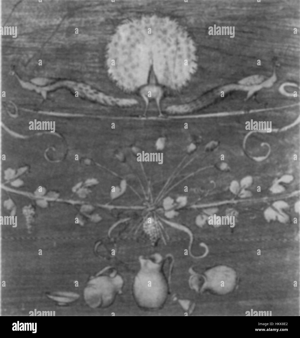 '66,2 simboli bacchici' è una rappresentazione classica di simboli Bacchici, che probabilmente fa riferimento ad antichi temi mitologici legati a Bacco, il dio del vino e della rivelazione. Questa opera d'arte riflette l'iconografia delle antiche culture romane o greche, spesso associate a Bacco e ai suoi seguaci. Foto Stock