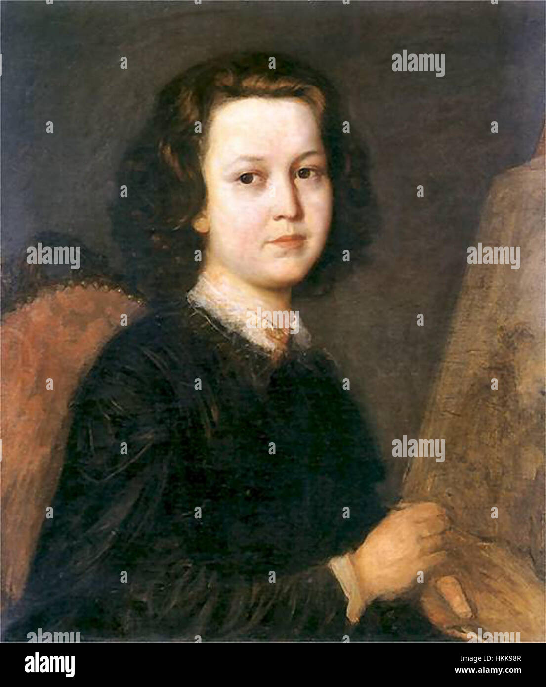 AleksanderKotsis.PortretMalarkiJozefinyGeppert.1870.ws Foto Stock