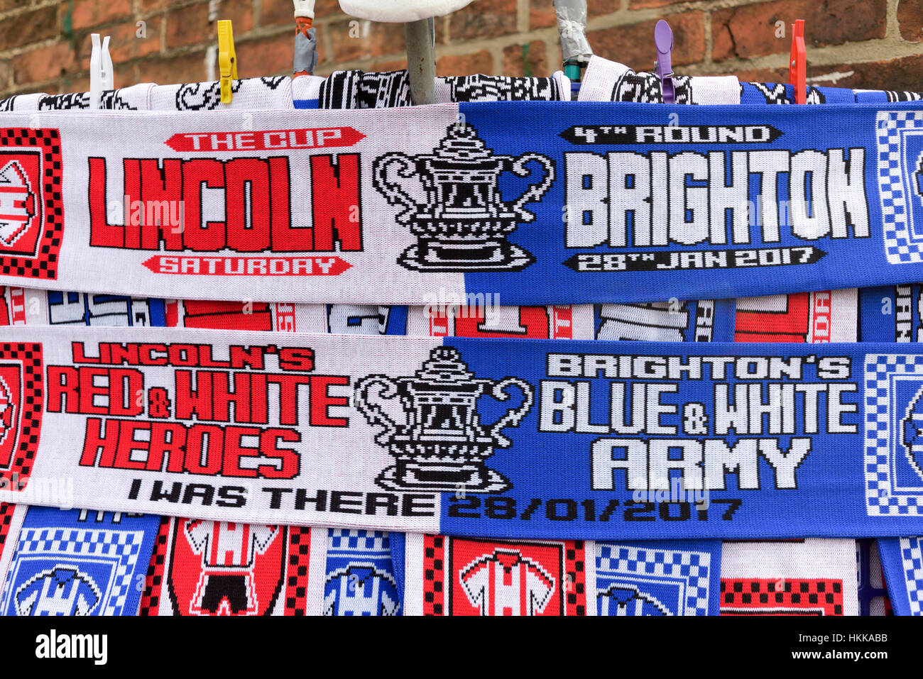 Lincoln City Football Supporters . Foto Stock